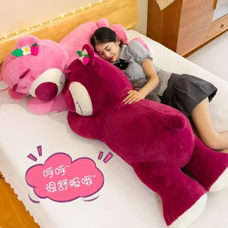 Strawberry Bear Plush Sleep Pillow