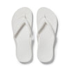 White Arch Support Flip Flops
