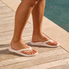 White Arch Support Flip Flops