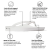 White Arch Support Flip Flops