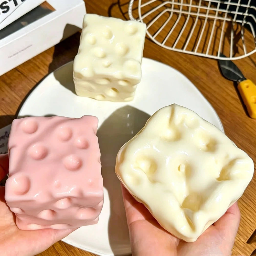 Juguete antiestrés de espuma en forma de bloque de queso