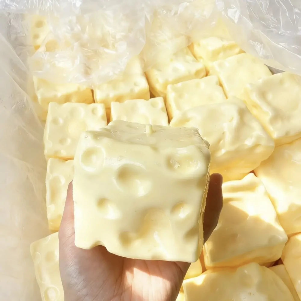 Juguete antiestrés de espuma en forma de bloque de queso