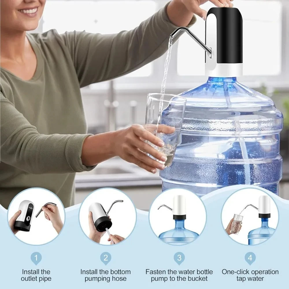 USB Rechargeable Water Bottle Pump