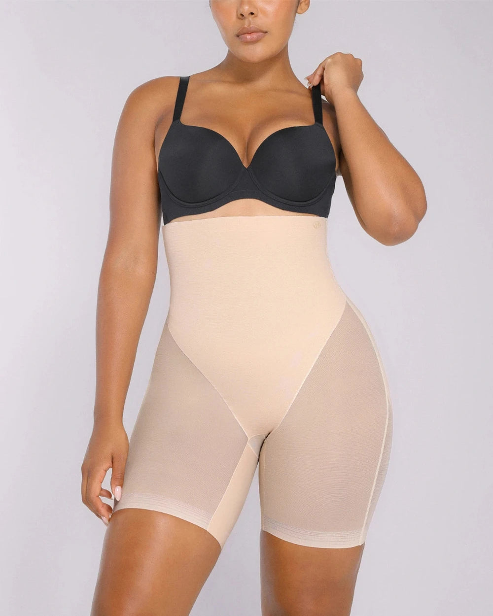 MeshSmooth High Waisted Mid Thigh Shaper Short