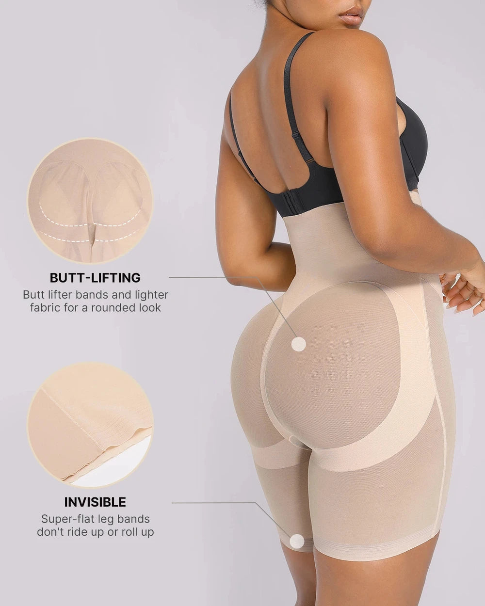 MeshSmooth High Waisted Mid Thigh Shaper Short