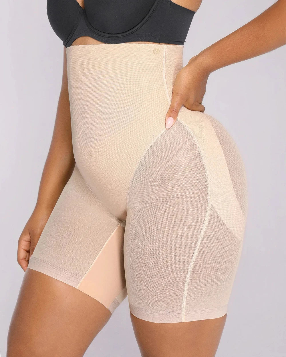 MeshSmooth High Waisted Mid Thigh Shaper Short