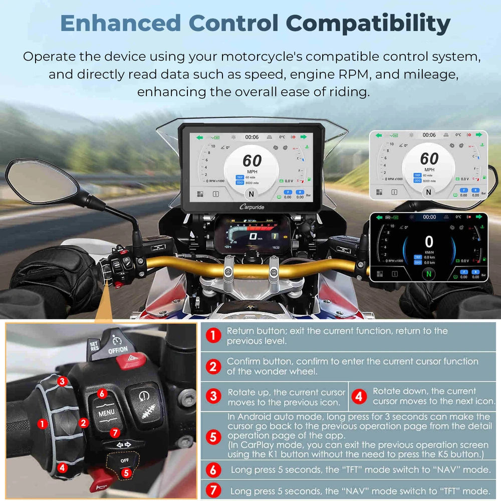 Carpuride BMW Motorcycle CarPlay Stereo