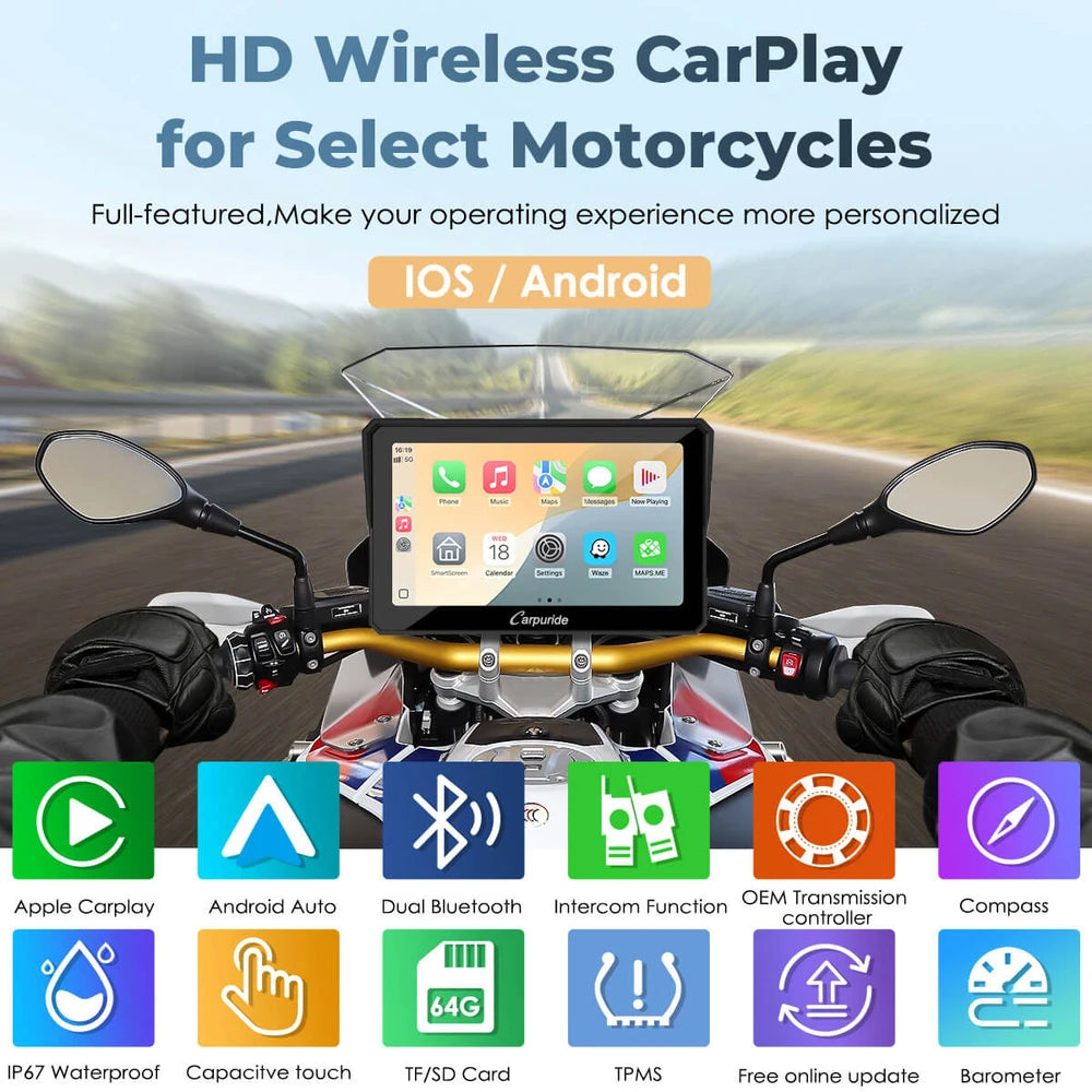 Carpuride BMW Motorcycle CarPlay Stereo