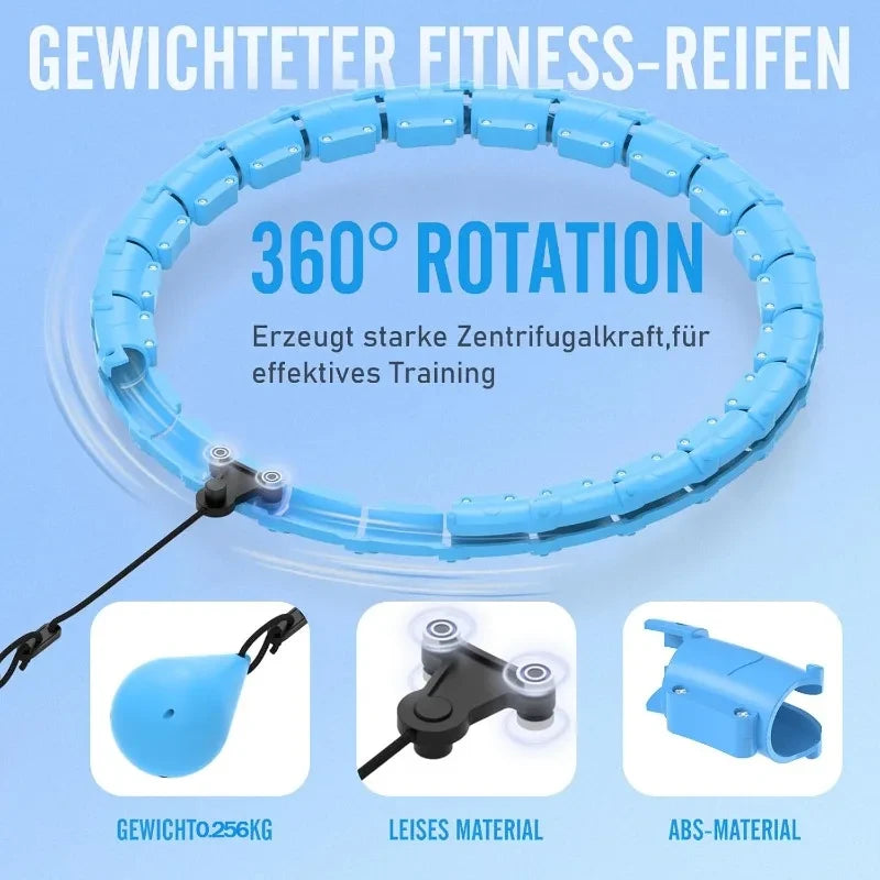 Weighted Hula Hoop with Resistance Cord