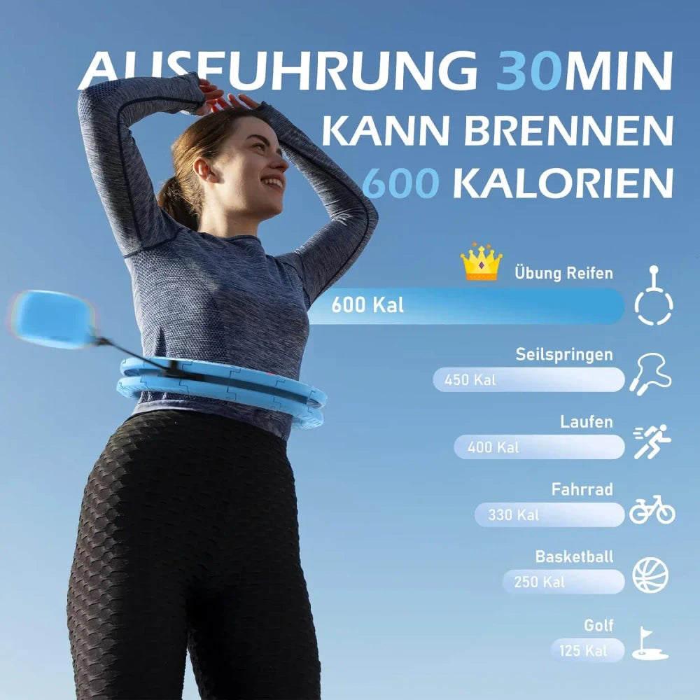 Weighted Hula Hoop with Resistance Cord