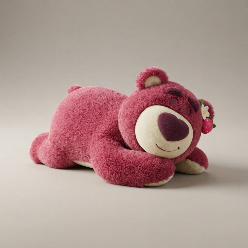 Strawberry Bear Plush Sleep Pillow