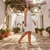White Arch Support Flip Flops