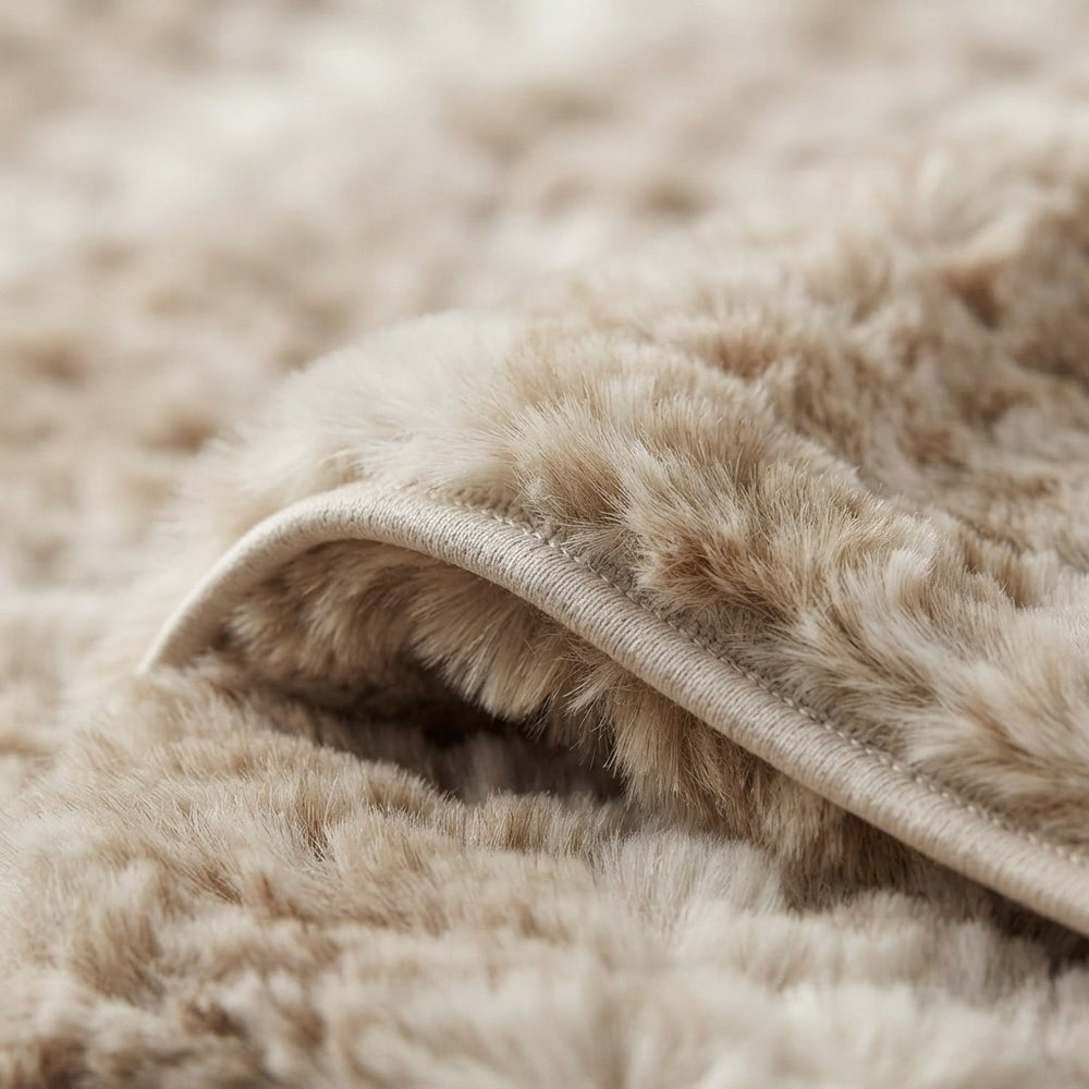 Caramel N Cream Faux Fur Blanket